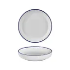 image of Turgla T-HLNBLCP26CK-6 Navy Round Plate, 10.25" Diameter, 59 oz Porcelain, Deep Rim, Blue Finish