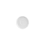 image of Turgla T-HLSM01KT-24 Helix Round Porcelain Saucer, 5" Diameter, Warm White Finish
