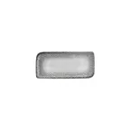 image of Turgla T-LNAR28DT-12 Luna Rectangular Plate, 9.5" x 6" Grey Porcelain Dinnerware