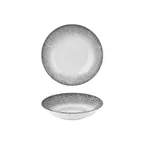 image of Turgla T-LNFL23CK-6 Luna Deep Round Plate, 9" Diameter, 34 oz Capacity, Grey Porcelain Dinnerware