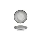 image of Turgla T-LNZT09CK-24 Luna Deep Plate, 3.5" Round Grey Porcelain, 2 oz Capacity, Deep Rim