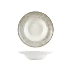 image of Turgla T-MSZT27CK-6 Deep Rim Round China Plate, 10.75" Diameter, Brown Porcelain, 17 oz Capacity