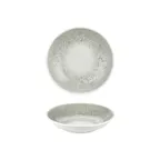 image of Turgla T-NMFL23CK-6 Round Porcelain Dinner Plate, 9" Diameter, Deep Rim, Blue Finish, 34 oz Capacity