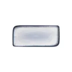 image of Turgla T-OHAR38DT-6 Occhio Rectangular China Platter, 13.75" W x 6.25" D, Blue Porcelain, 14"x7"