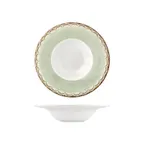 image of Turgla T-RMGT28CK-6 Rome Deep Plate, 11" Round Green Porcelain Plate, 16 oz, Deep Rim