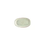 image of Turgla T-RMZT19OV-12 Oval Green Porcelain Platter, 7.5" W x 4.25" D, Elegant Dinnerware Serving Tray