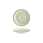 image of Turgla T-RMZT21CK-12 Rome Deep Plate, 8.25" Round Green Porcelain, 17 oz Capacity, Deep Rim