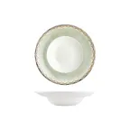 image of Turgla T-RMZT25CK-6 Rome Deep Plate, 9.75" Round Green Porcelain Plate with Deep Rim, 14 oz Capacity