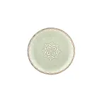 image of Turgla T-RMZT25DZ-12 Round 9.75" Green Porcelain Dinner Plate, Fine China Tableware