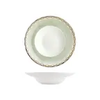 image of Turgla T-RMZT27CK-6 Rome Deep Plate, 10.75" Round Green Porcelain, 17 oz, Deep Rim