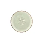 image of Turgla T-RMZT27DZ-12 Round 10.75" Green Porcelain Dinner Plate, Classic China Tableware