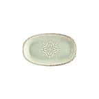 image of Turgla T-RMZT29OV-6 Oval China Platter, 12" x 7" Porcelain, Green Finish - Individual