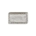 image of Turgla T-RUGAR34DT-6 Zafira Rectangular Platter, 11.75" x 7" Beige Porcelain Dinnerware