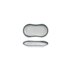 image of Turgla T-SMABB19OV-12 Oval Porcelain Platter, Blue, 7.5" W x 4.25" D, 8" x 4"
