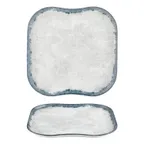 image of Turgla T-SMABB40KR-6 Ambience Square China Plate, 13.25" x 13.25" Porcelain, Deep Blue Finish