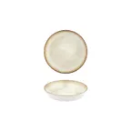 image of Turgla T-SMABY10CK-24 Deep Rim Porcelain Dinner Plate, 4" Diameter, Beige, 3 oz, Round