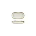 image of Turgla T-SMABY19OV-12 Oval Porcelain Platter, 7.5" W x 4.25" D, Beige, Dinnerware Serving Tray