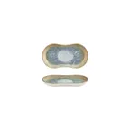image of Turgla T-SMRT19OV-12 Oval Yellow Porcelain Platter, 7.5" W x 4.25" D, Elegant Dinnerware Serving Tray