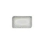 image of Turgla T-VISAR28DT-12 Rectangular Green Porcelain Dinner Plate, 9.5" x 6" Size, Fine China Tableware