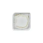 image of Turgla T-WEAR30KR-6 Wave Plate, 9" Square Blue Porcelain Dinner Plate – Elegant Tableware