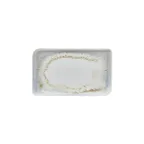 image of Turgla T-WEAR34DT-6 Wave Platter, Rectangular Porcelain China Tray, 11.75" W x 7" D, Blue Finish