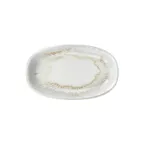 image of Turgla T-WEZT34OV-6 Wave Platter, 13.5" W x 7.75" D Porcelain, Blue, Oval Shape