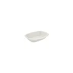 image of Turgla T-ZT18DKY-12 Gourmet Deep Rectangular Plate, 7" x 5" Warm White Porcelain with Deep Rim