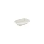 image of Turgla T-ZT20DKY-12 Gourmet Deep Rectangular Plate, 7.75" x 5.5" Warm White Porcelain with Deep Rim