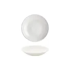image of Turgla T-ZT21CK-12 Round Plate, 8.25" Diameter, 17 oz Capacity, Warm White Porcelain, Deep Rim