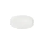 image of Turgla T-ZT29OV-6 Oval Porcelain Platter, Warm White, 11.5" W x 6.75" D (12" Long), Dinnerware
