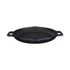 image of Turgla TCB1330BLK Cast Iron Grill Pan, 11.75" Dia x 2" H, 3 Qt, Dual Handles, Black, Induction Ready