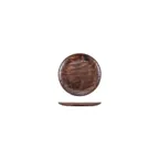image of Turgla TRI741 EcoGrain Composite Plate, 6.75" Diameter Round Deep Brown, 6-7" Size