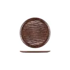 image of Turgla TRI746 EcoGrain Composite Plate, 11" Round Deep Reusable Plastic Dinnerware, Brown Color - 1/Each