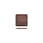 image of Turgla TRI747 - EcoGrain Composite Square Plate, 7" x 7" Brown Reusable Plastic, Flat Design