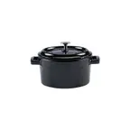 image of Turgla TTMN10BLK Cast Iron Baking Dish, 4" Diameter x 2" Height, 13 oz Capacity, Round Black Finish