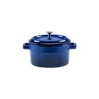image of Turgla TTMN10CBL Cast Iron Baking Dish, 4" x 2" (13 oz), Round Blue Finish, 11-20 oz Capacity