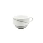 image of Turgla XT01CF00 X‑tanbul Cup – 3.5" Dia x 2.5" H, 7 oz Round White Porcelain, Stackable