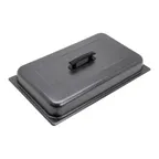 image of Sterno 70114 Full‑Size Rectangular Chafing Dish Dome Cover, Steel Body, Silver Vein Finish