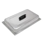 image of Sterno 70116 Dome Cover - Full‑Size Rectangular Stainless Steel Chafing Dish Lid, Polished Finish