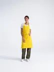 image of Chef Works F8-LEM-0 Butcher Apron, Adjustable Neck Strap, Pocket, Poly/Cotton, Lemon, 35" x 21"-24"
