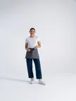 image of Chef Works F9-GRY-0 Grey Waist Apron, 12"L X 23"W, Poly/Cotton - 1/Case