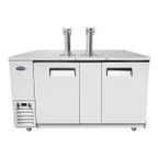 image of Atosa USA MKC68GR 68" 2 Towers Draft Beer Cooler Dispenser, 21.5 cu. ft.