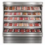 image of Howard-McCray SC-OM35E-8S-S-LED Open Merchandiser, 99", 4-Tier LED Shelves, 115V