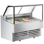 image of Marchia GIC-10-ST White Flip Top Ice Cream Dipping Cabinet with Automatic Defrosting