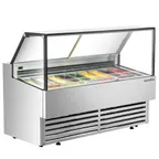 image of Marchia GIC-13-ST Ice Cream Dipping Cabinet, 70" White Gelato Freezer, 13‑Pan