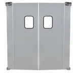 image of Prepline PTD7284 Traffic Door, 72" x 84", 9" x 14" Window, 0.063" Anodized Aluminum, Reversible, Spine