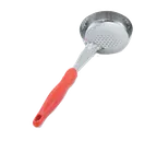 image of Vollrath 6432865 Spoodle® Spoon, 8 oz Stainless Steel, Orange Nylon Handle, 4" Bowl, NSF Certified