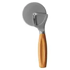 image of Boska 320540 Oslo+ Pizza Cutter, 4.53" W x 3.31" D x 0.59" H, Stainless Steel Wheel, Oak Wood Handle