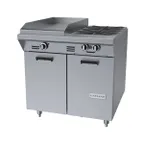 image of Garland US Range MST42S-E 34" Gas Heavy Duty Range w/ (2) Open Burner, 17" Griddle Left, Electric Ignition, Flame Fail, (1) Cabinet Base, 100.000 BTU
