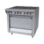 image of Garland US Range MST43R-E 34" Gas Heavy Duty Range w/ (6) Open Burners, Electric Ignition and Flame Fail, (1) Standard Oven, 184.000 BTU